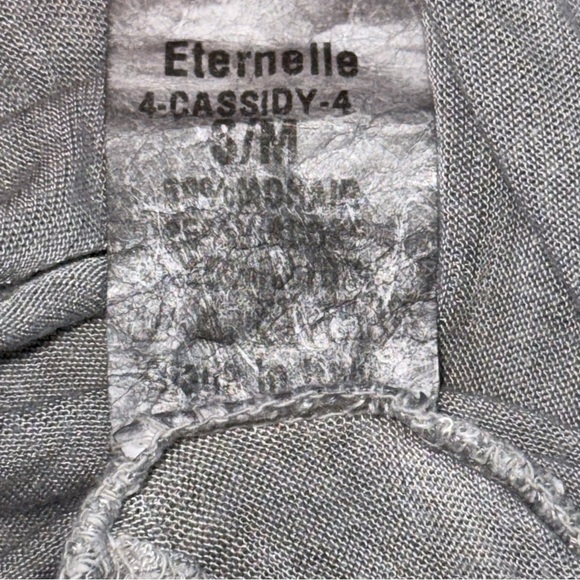 Eternelle Lagenlook Layering Sweater Shirt Mohair Crochet Distressed Grey S/M - Picture 6 of 7